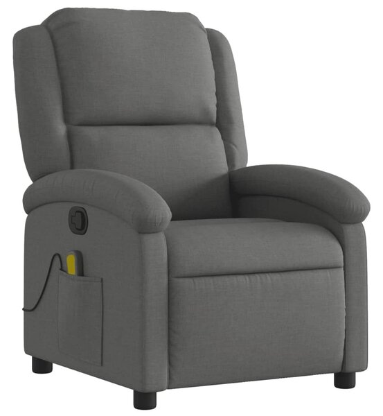 Masání polohovací křeslo tmav edé textil