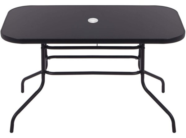 Zahradní stůl 140x80 cm SPRINGOS TOSCANA GF0081 černý