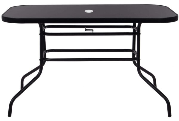 Zahradní stůl 140x80 cm SPRINGOS TOSCANA GF0081 černý