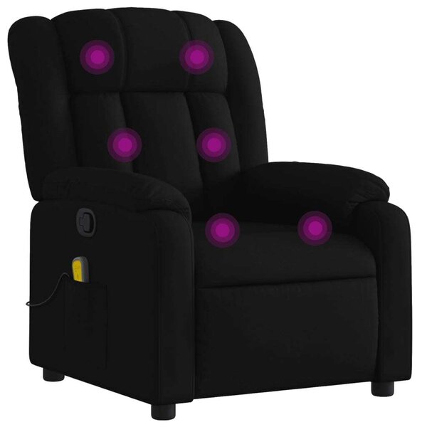 Masání polohovací křeslo erné textil