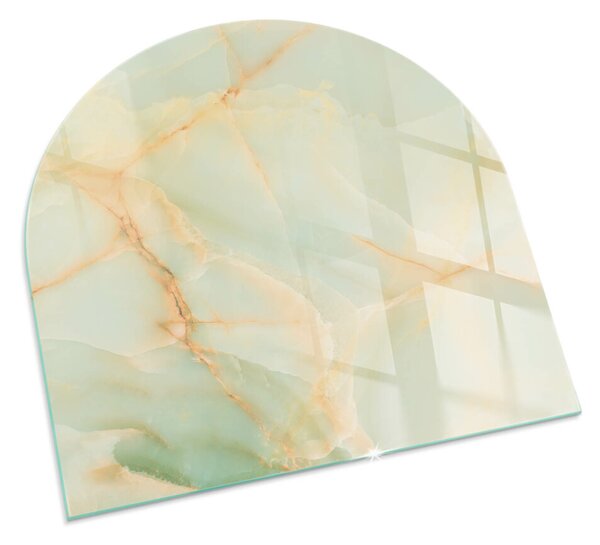 Půloválná skleněná podložka pod kamna Abstraktní mramorový motiv ppkpon-00282618