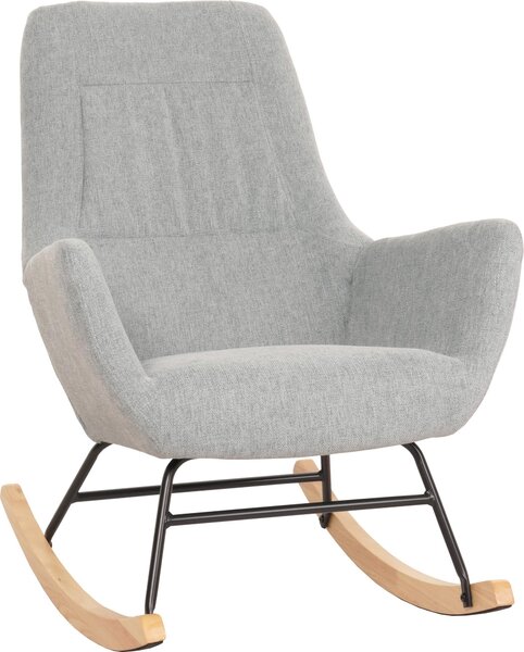 Houpací křeslo HWC-N13, houpací křeslo polohovací křeslo TV křeslo, masivní dřevo kov látka/textil 320g/m² edozelená