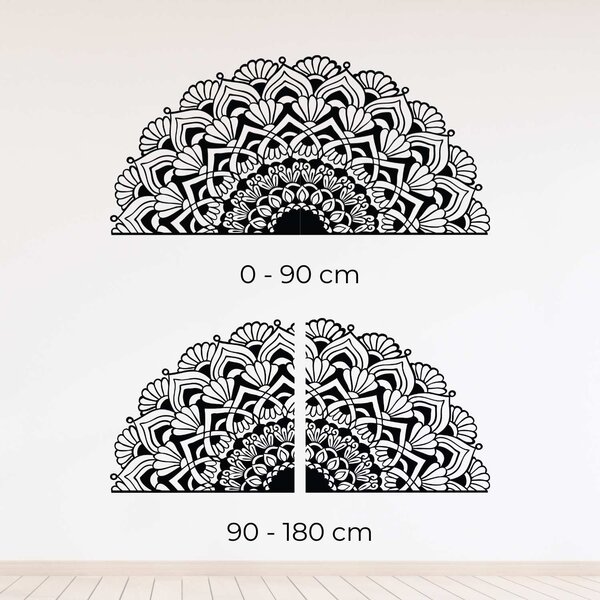 Moderní poloviční dřevěná mandala na zeď | MENSIS: HDF - Javor 25 x 50 cm 4494-96230 HDF0371