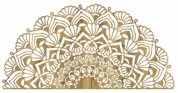 Moderní poloviční dřevěná mandala na zeď | MENSIS: HDF - Javor 25 x 50 cm 4494-96230 HDF0371