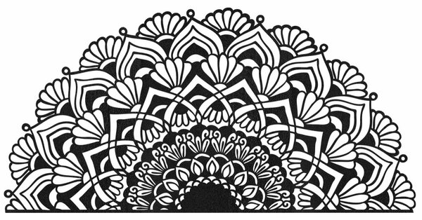 Moderní poloviční dřevěná mandala na zeď | MENSIS: HDF - Javor 25 x 50 cm 4494-96230 HDF0371