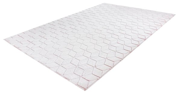 KOBEREC, 80/150 cm bílá, barva růžového zlata - Online Only koberce & rohožky, Online Only
