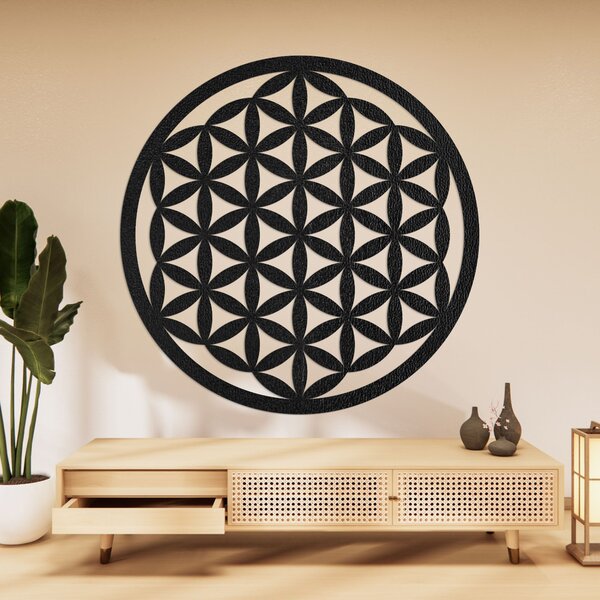 Elegantní vyřezávaná dřevěná mandala dřeví na zeď - FLORUM: HDF - Javor 20 cm 4667-109964 HDF0166-akcia20