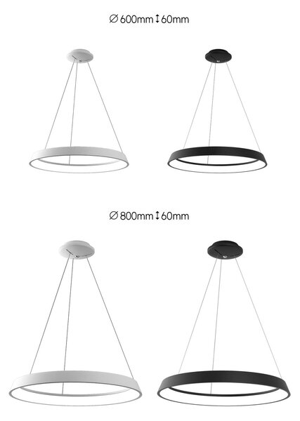 Immax NEO LIMITADO Smart závěsné svítidlo 60cm 39W černé Zigbee 3.0