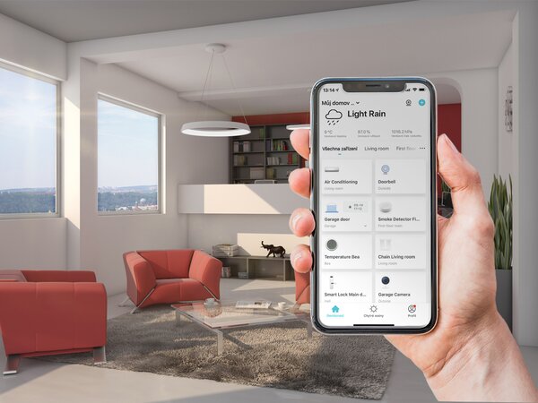 Immax NEO LIMITADO Smart závěsné svítidlo 60cm 39W černé Zigbee 3.0