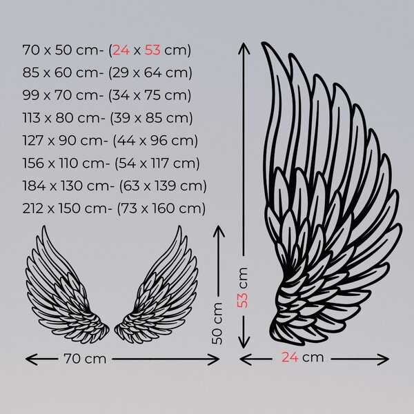 SENTOP | Dřevěná dekorace na zeď andělská křídla | SENTOP PR0501