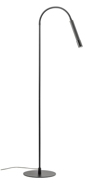 Redo Stojací LED lampa DRILL 8W, v. 172 cm flexibilní, CRI90, stmívatelná Barva: Černá, Barva světla: 3000K