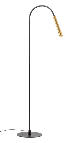 Redo Stojací LED lampa DRILL 8W, v. 172 cm flexibilní, CRI90, stmívatelná Barva: Černá, Barva světla: 3000K