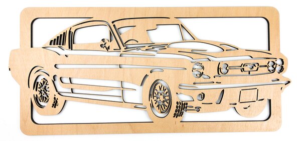 Dřevěná nástěnná dekorace Ford Mustang