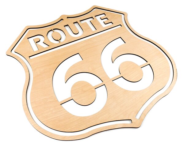 Dřevěná nástěnná dekorace Route 66