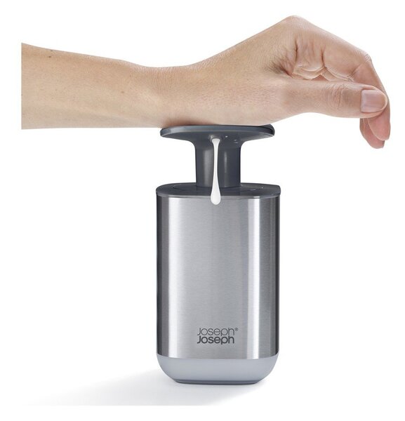 Dávkovač mýdla z nerezové oceli v leskle stříbrné barvě 250 ml Presto Steel – Joseph Joseph