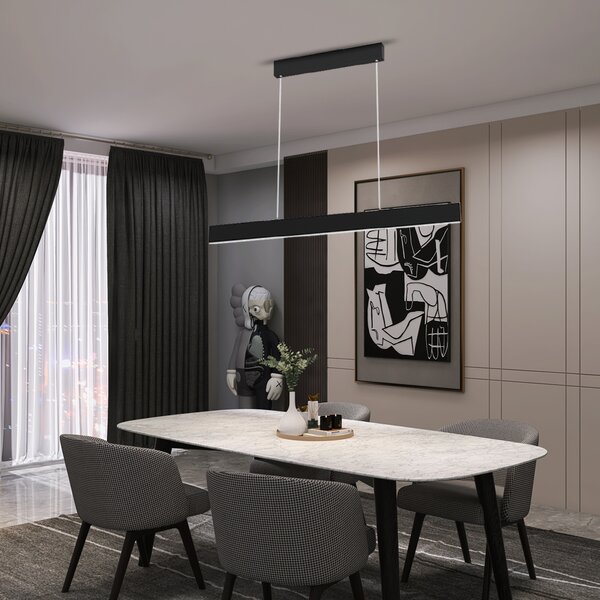Immax NEO LISTON Smart závěsné svítidlo, 118cm 18W černé Zigbee 3.0