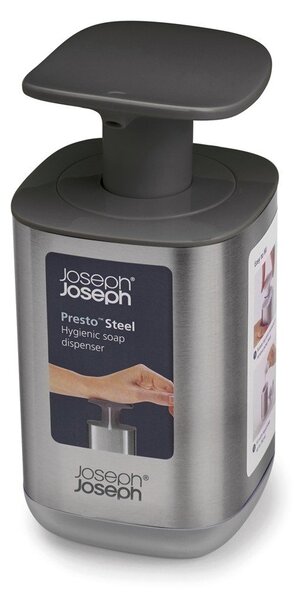 Dávkovač mýdla z nerezové oceli v leskle stříbrné barvě 250 ml Presto Steel – Joseph Joseph