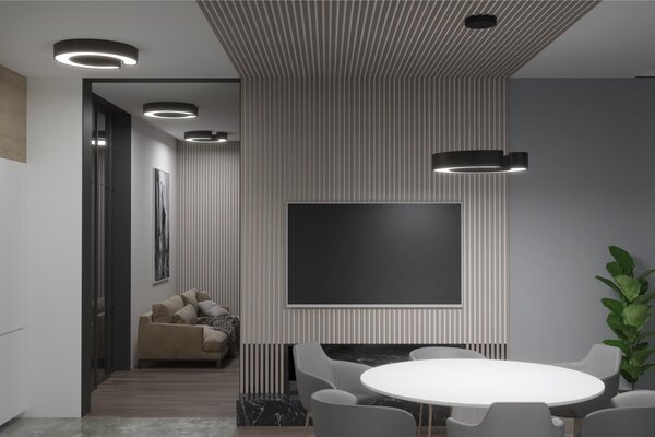 Immax NEO CÉČKO Smart závěsné svítidlo 60cm 43W černé Zigbee 3.0