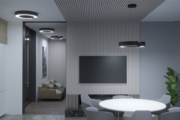 Immax NEO CÉČKO Smart závěsné svítidlo 60cm 43W černé Zigbee 3.0
