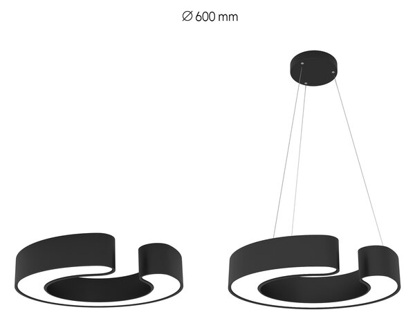 Immax NEO CÉČKO Smart závěsné svítidlo 60cm 43W černé Zigbee 3.0