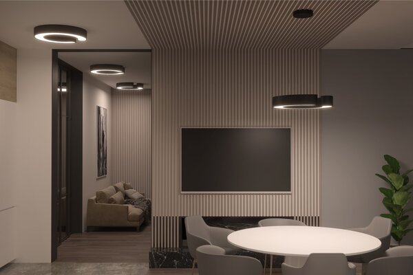 Immax NEO CÉČKO Smart závěsné svítidlo 60cm 43W černé Zigbee 3.0