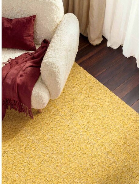 Žlutý ručně tkaný koberec z materiálu bouclé 120x170 cm Notting Hill Portobello – Ted Baker