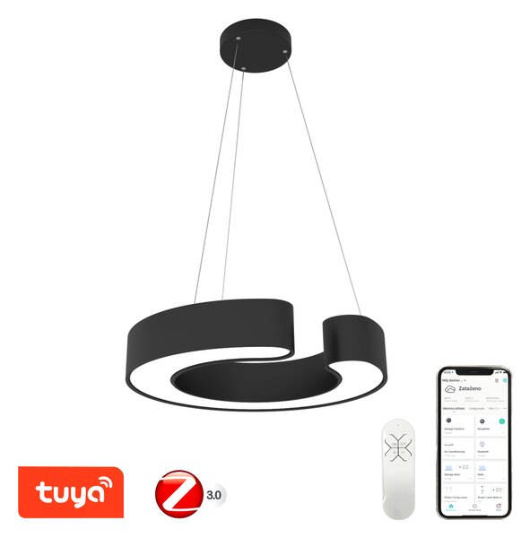 Immax NEO CÉČKO Smart závěsné svítidlo 60cm 43W černé Zigbee 3.0