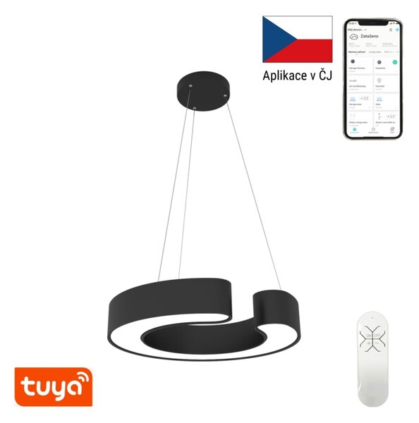 Immax NEO CÉČKO Smart závěsné svítidlo 60cm 43W černé Zigbee 3.0