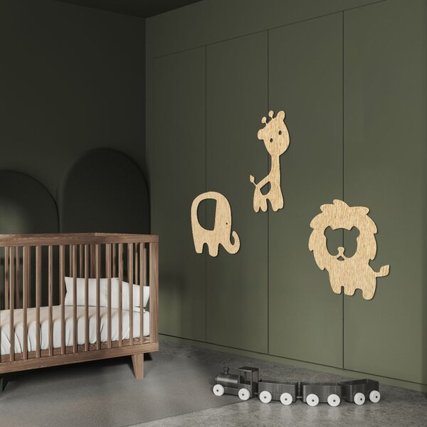 Dřevěná zvířátka do pokoje - ZOOTRO: Překližka Topol - Honey 3071 S 4501-97006 PR0479