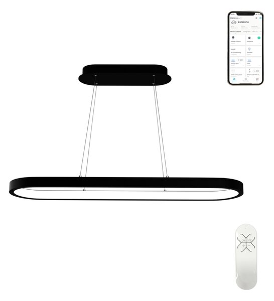 Immax NEO HIPODROMO Smart závěsné svítidlo 120x30cm 66W černé Zigbee 3.0