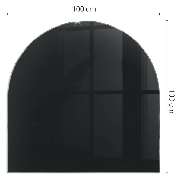 Půloválná podložka pod krbová kamna Barva Černá ppkpon-cc1f1b1a