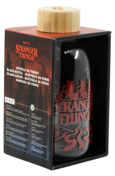 Skleněná lahev na vodu, 620ml, Stor, Stranger Things