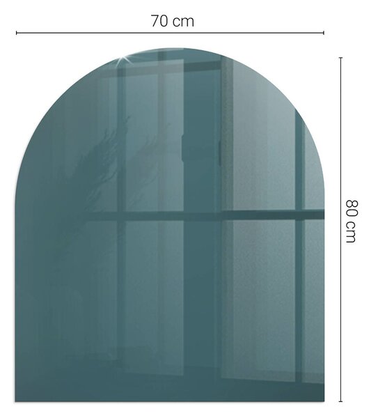 Půloválné sklo před krb Barva moře ppkpon-cc2c515a