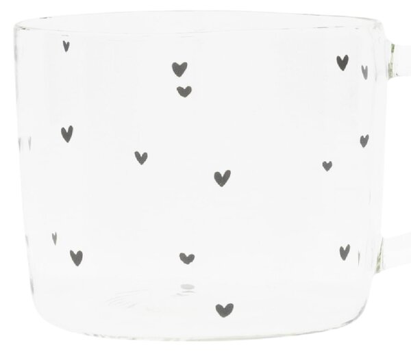 Skleněný hrnek Hearts 400 ml