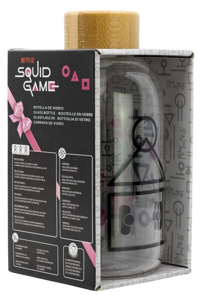 Skleněná lahev na vodu, 620ml, Stor, Squid game