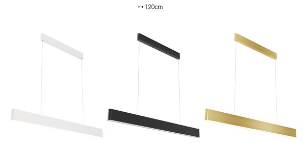 Immax NEO MILANO Smart závěsné lineární svítidlo 120cm, CCT 40W/RGB 18W, zlaté Zigbee 3.0
