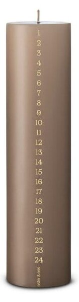 Adventní svíčka Kalenderlys Ø 6 cm – 24 Soft Clay