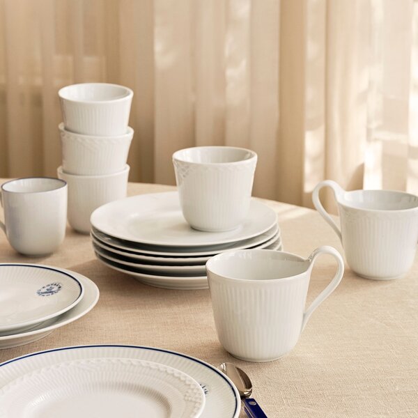 Porcelánový termo hrnek White Fluted 260 ml