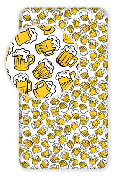 MK Lůžkoviny Bavlněné prostěradlo 90 × 200 cm – Pivo