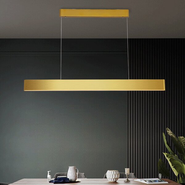 Immax NEO MILANO Smart závěsné lineární svítidlo 120cm, CCT 40W/RGB 18W, zlaté Zigbee 3.0