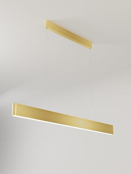 Immax NEO MILANO Smart závěsné lineární svítidlo 120cm, CCT 40W/RGB 18W, zlaté Zigbee 3.0