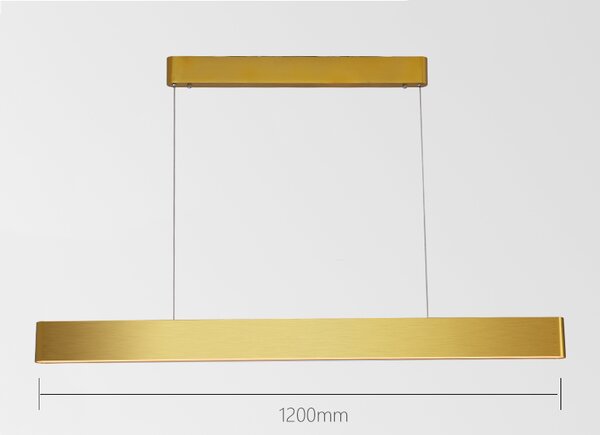 Immax NEO MILANO Smart závěsné lineární svítidlo 120cm, CCT 40W/RGB 18W, zlaté Zigbee 3.0