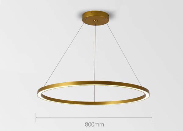 Immax NEO FINO Smart závěsné svítidlo 1 kruh, 80cm, 60W, zlaté, Zigbee 3.0