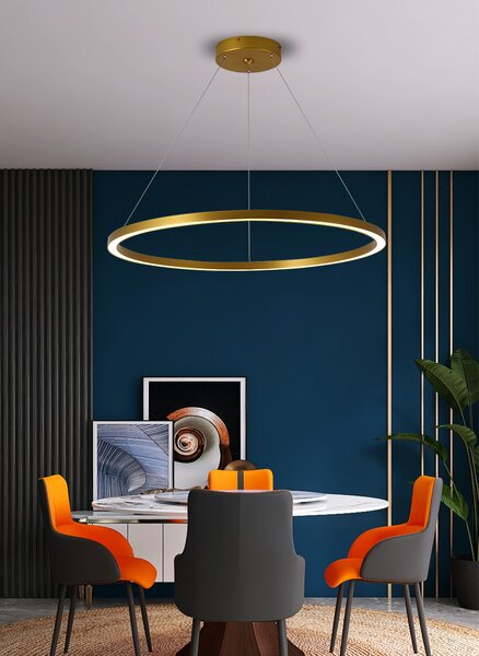 Immax NEO FINO Smart závěsné svítidlo 1 kruh, 80cm, 60W, zlaté, Zigbee 3.0