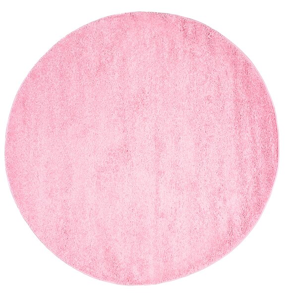 Chemex Kulatý koberec Delhi - jednobarevný - růžový Rozměr koberce: 130x130