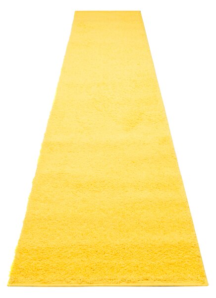 Makro Abra Běhoun Shaggy DELHI 7388A Jednobarevný žlutý Šíře: 70 cm