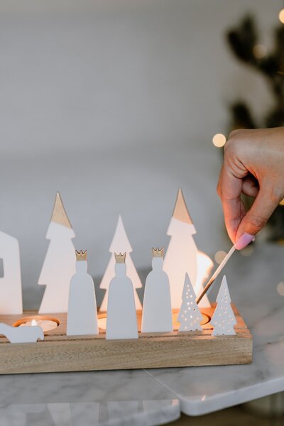 Vánoční svícen Large Nativity 45 cm