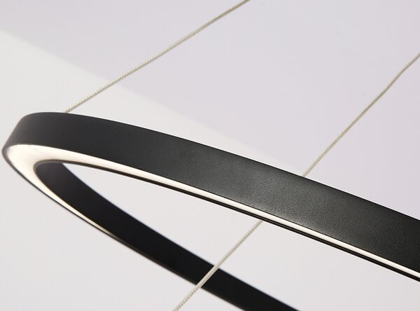 Immax NEO FINO Smart závěsné svítidlo 2 kruhy, 60+80cm, 93W, černé, Zigbee 3.0