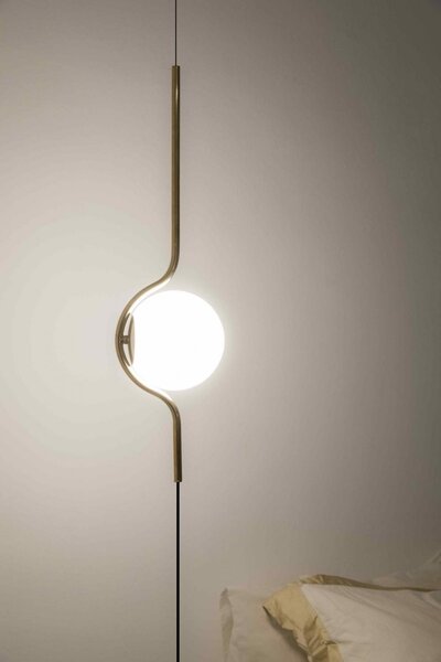 Lampa závěsná/stojací LE VITA zlatá - FARO