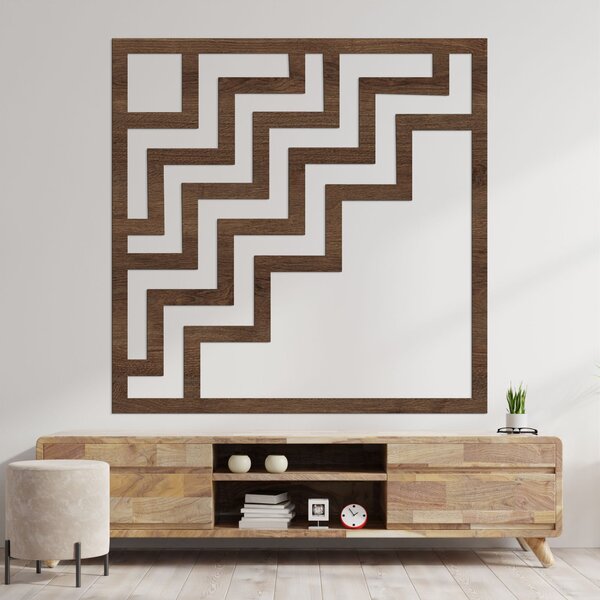 Geometrická nástěnná dekorace čtverec | SUQARE: HDF - Javor 30 cm 4516-97788 HDF0397-A
